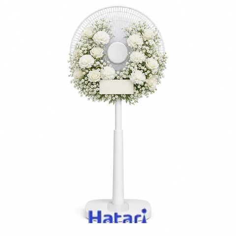 พวงหรีดพัดลม Hatari 16 นิ้ว โทนขาว