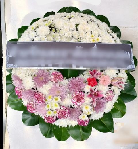 พวงหรีดลิลลี่ โทนชมพูขาวม่วง