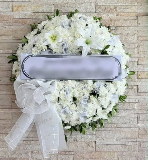 พวงหรีดลิลลี่ โทนขาวล้วน