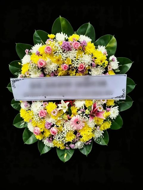 พวงหรีดลิลลี่ โทนเหลืองชมพูม่วง