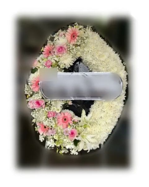พวงหรีดลิลลี่ โทนชมพูขาว