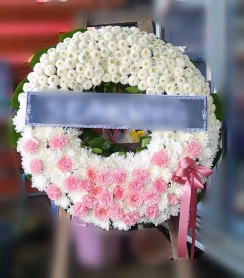 พวงหรีดกุหลาบ โทนส้ม